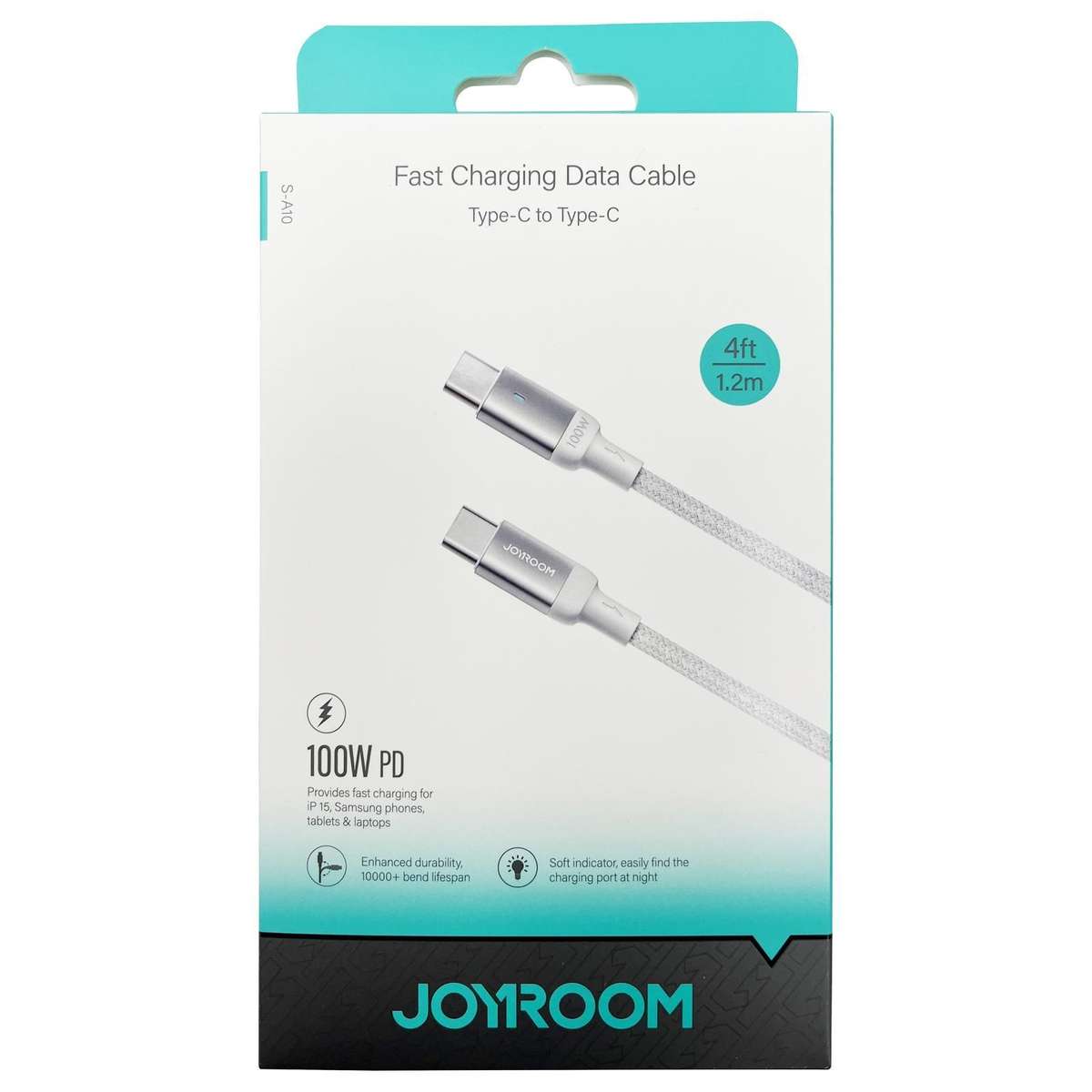 JOYROOM S-CC100A10 Extraordinary Series 100W USB-C / Type-C to USB-C / Type-C Fast Cha ... (White)