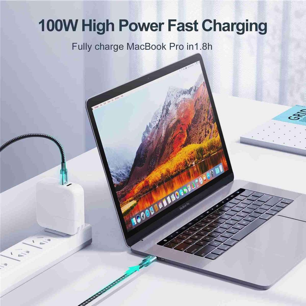 JOYROOM S-CC100A10 Extraordinary Series 100W USB-C / Type-C to USB-C / Type-C Fast Cha ... (White)