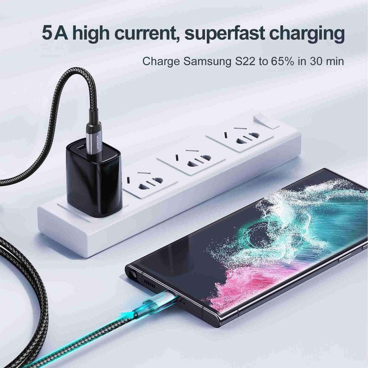 JOYROOM S-CC100A10 Extraordinary Series 100W USB-C / Type-C to USB-C / Type-C Fast Cha ... (White)