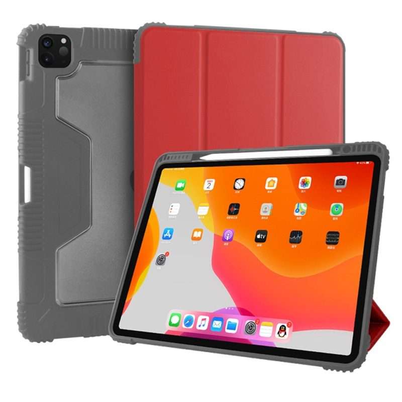 For iPad Pro 12.9 inch 2022 / 2021 / 2020 Mutural Horizontal Flip PC + TPU + PU Leather ... (Red)