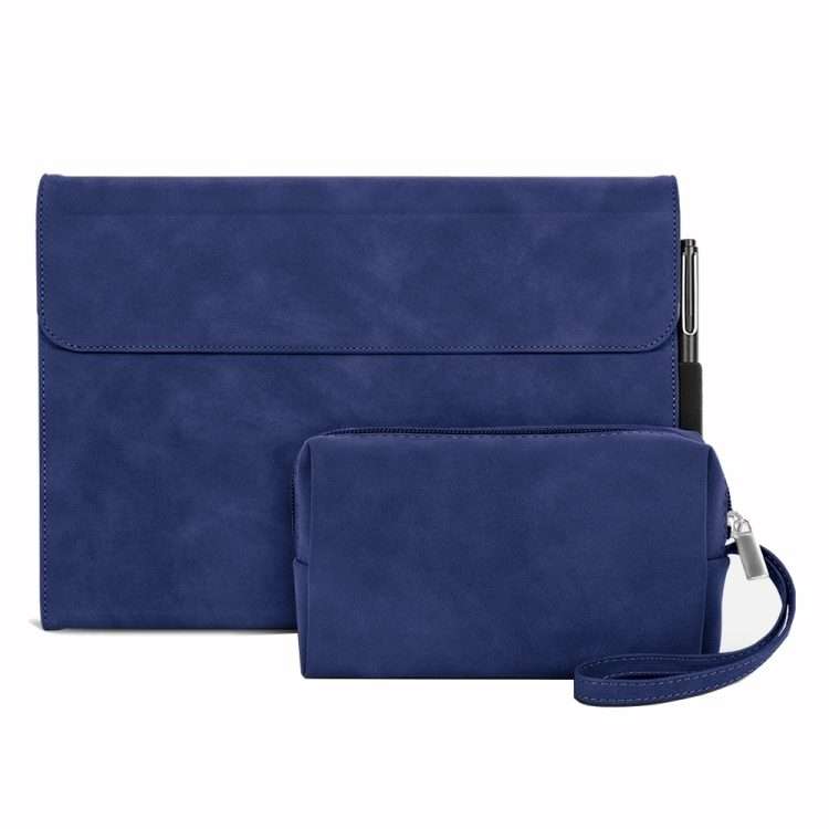 For Microsoft Surface Pro X Sheepskin All-Inclusive Shockproof Protective Case with Pow ... (Blue)