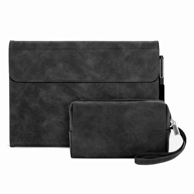For Microsoft Surface Pro 7+ / 7 / 6 / 5 / 4 Sheepskin All-Inclusive Shockproof Protec ... (Black)