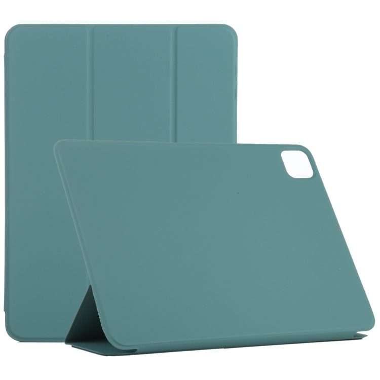 Horizontal Flip Ultra-thin Non-buckle Magnetic PU Leather Tablet Case With Three-foldi ... (Green)