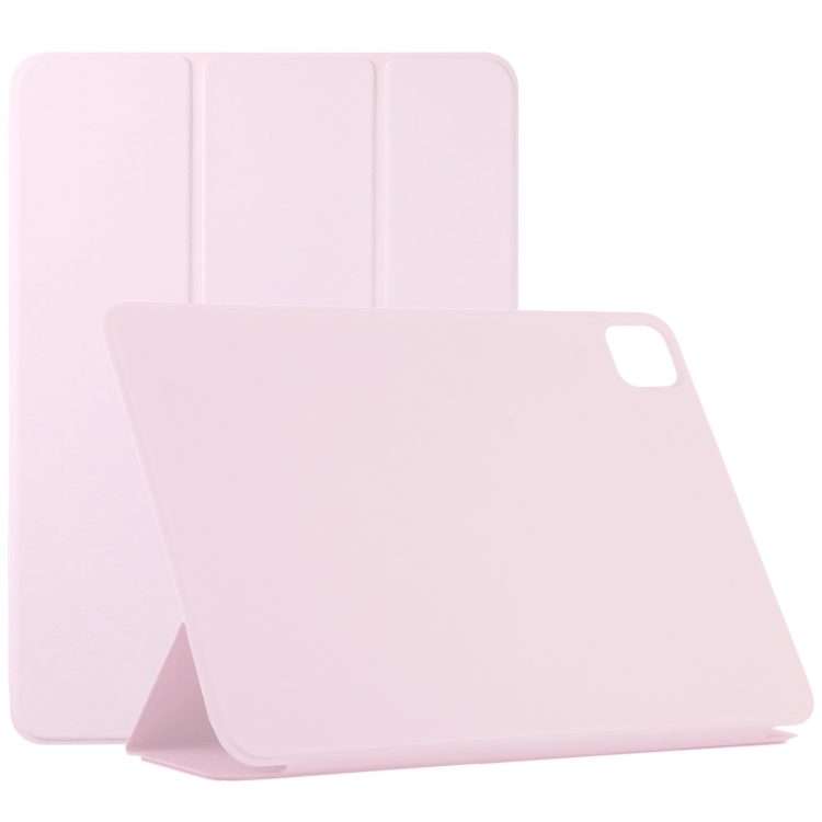 Horizontal Flip Ultra-thin Non-buckle Magnetic PU Leather Tablet Case With Three-foldin ... (Pink)