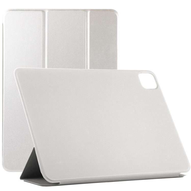 Horizontal Flip Ultra-thin Non-buckle Magnetic PU Leather Tablet Case With Three-foldin ... (Grey)