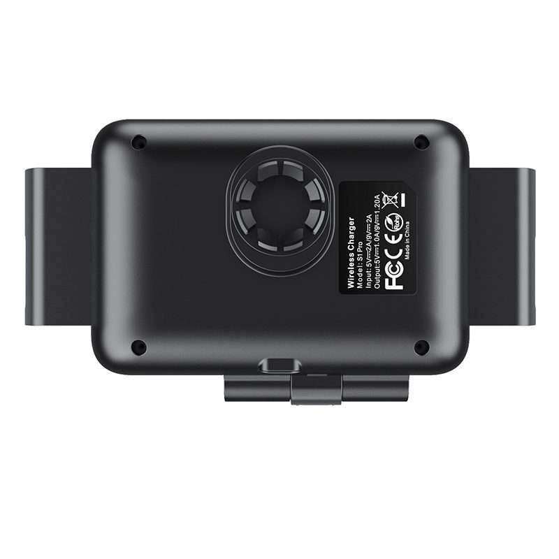 For Samsung Galaxy Z Fold4 / 3 S1 Pro Car Horizontal Navigation Phone Holder Wireless ... (Black)