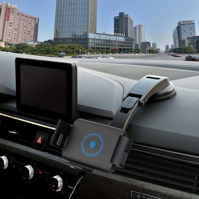 For Samsung Galaxy Z Fold4 / 3 S1 Pro Car Horizontal Navigation Phone Holder Wireless ... (Black)