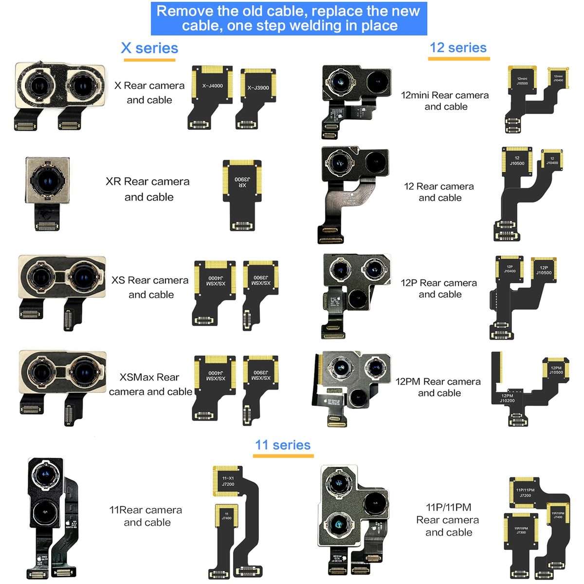 For iPhone 11 Pro / 11 Pro Max J7200 i2C Back Facing Wide Camera Cable