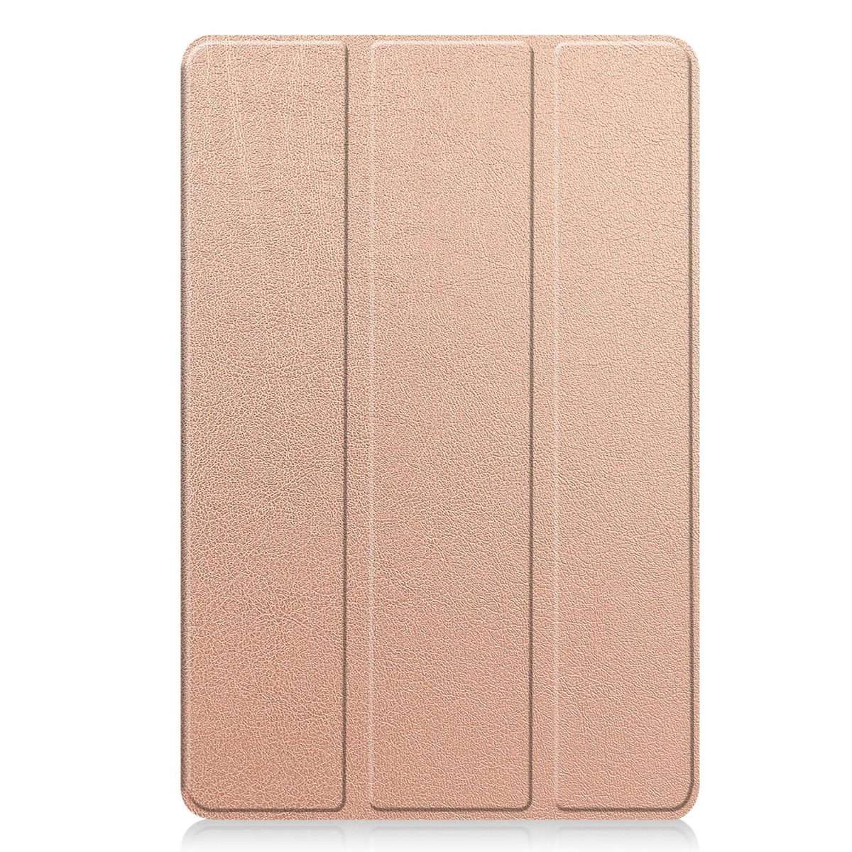 For Xiaomi Redmi Pad 2 Custer Texture 3-Fold Holder Leather Smart Tablet Case(Rose Gold)