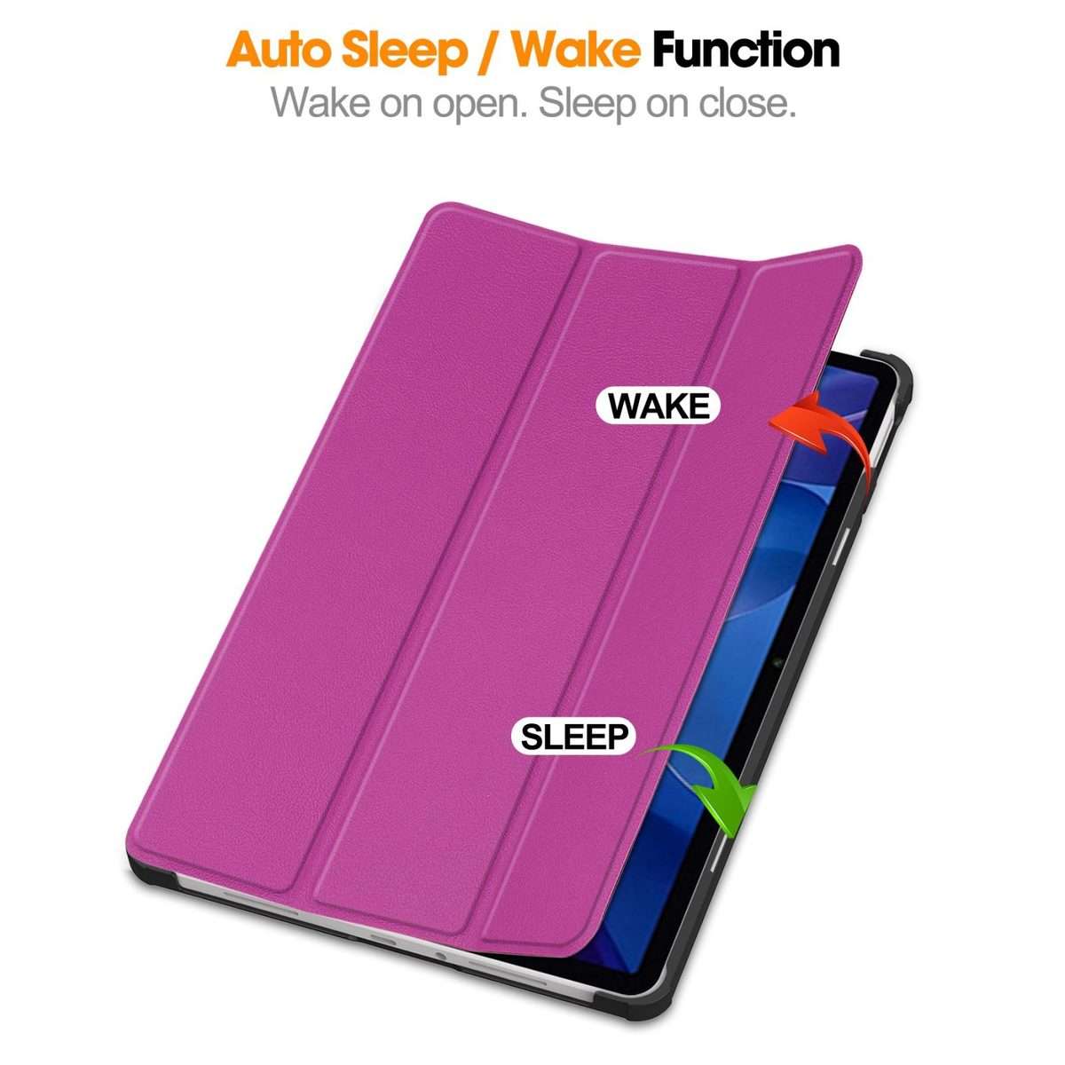 For Xiaomi Redmi Pad 2 Custer Texture 3-Fold Holder Leather Smart Tablet Case(Purple)