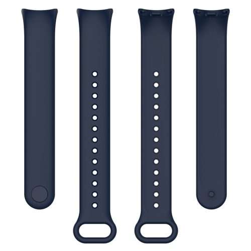 For Xiaomi Mi Band 8 Solid Color Silicone Plug Replacement Watch Band(Midnight Blue)