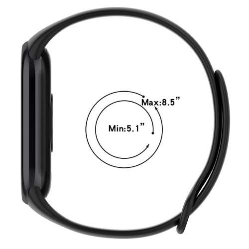 For Xiaomi Mi Band 8 Solid Color Silicone Plug Replacement Watch Band(Midnight Blue)