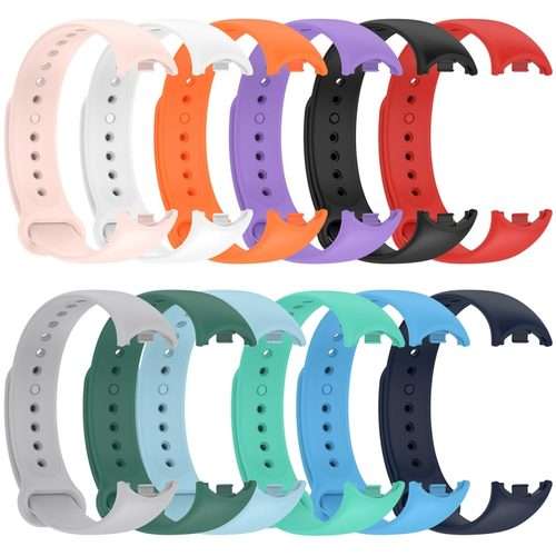For Xiaomi Mi Band 8 Solid Color Silicone Plug Replacement Watch Band(Midnight Blue)