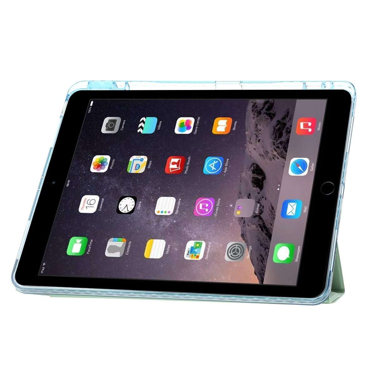 For iPad Air / Air 2 / 9.7 2018 / 2017 Clear Acrylic Deformation Leather Tablet Case(Yellow)
