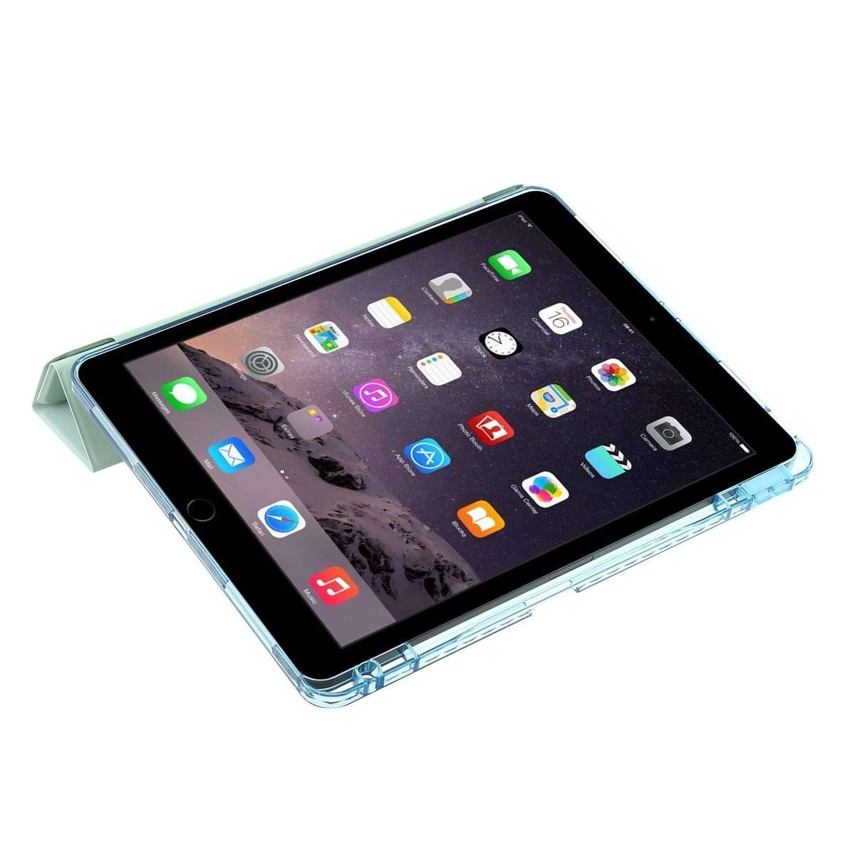 For iPad Air / Air 2 / 9.7 2018 / 2017 Clear Acrylic Deformation Leather Tablet Case(Yellow)