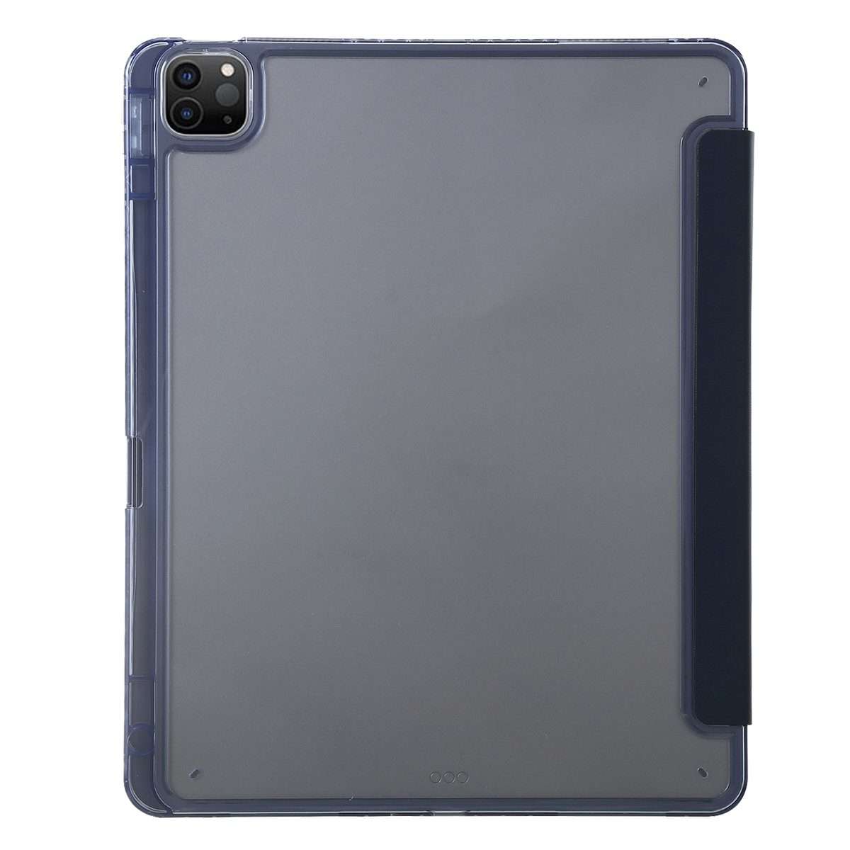 For iPad Pro 12.9 2022 / 2021 / 2020 Clear Acrylic Deformation Leather Tablet Case(Black)
