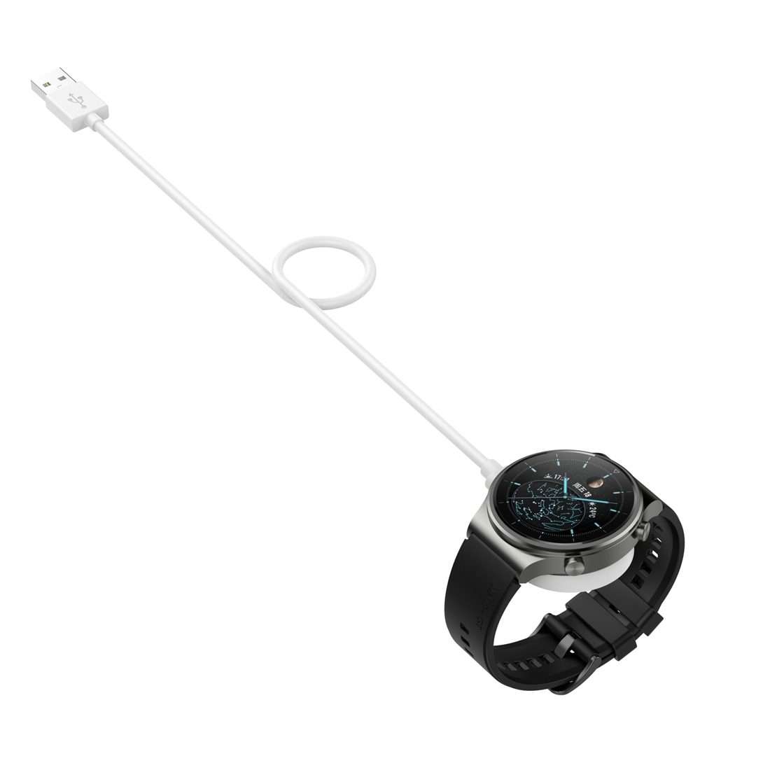 For Huawei Watch Ultimate Smart Watch Magnetic Charging Cable, Length: 1m, Style:Split ... (White)