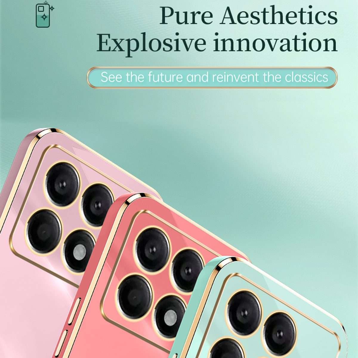For Xiaomi Redmi K70E XINLI Straight Edge 6D Electroplate TPU Phone Case(Mint Green)
