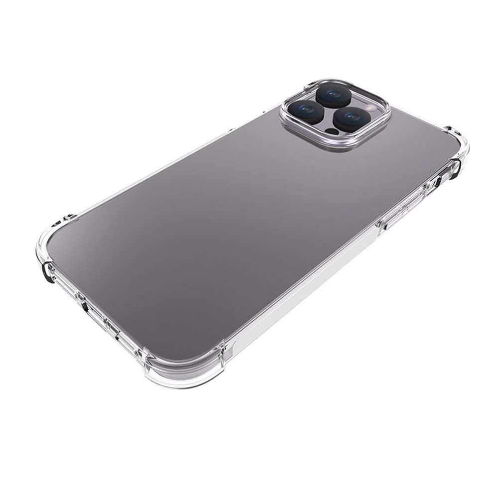For iPhone 15 Pro Max Shockproof Non-slip Thickening TPU Phone Case(Transparent)