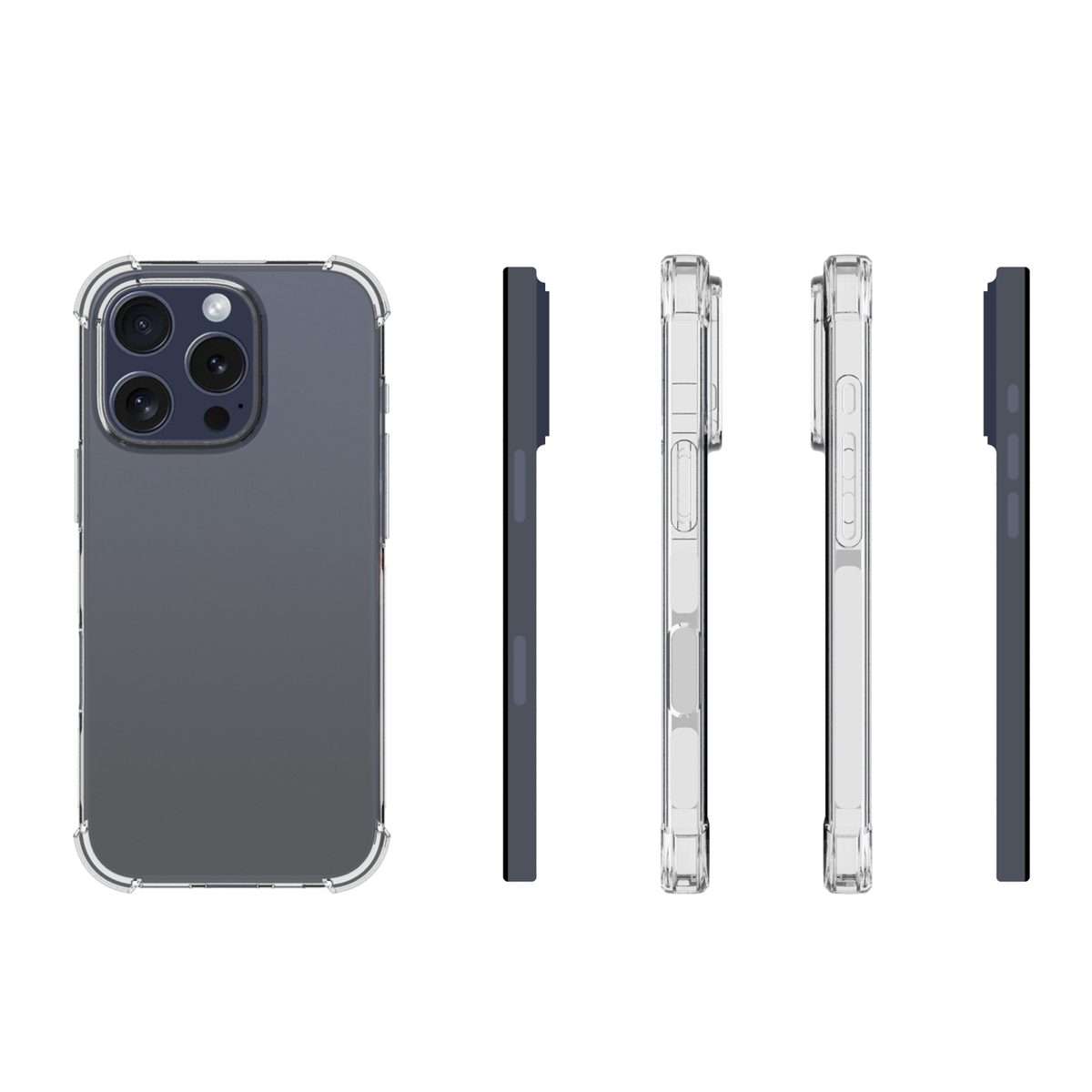 For iPhone 16 Pro Shockproof Non-slip Thickening TPU Phone Case(Transparent)