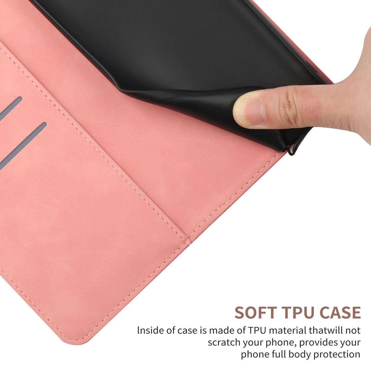 For Xiaomi 14 Pro Stitching Embossed Leather Phone Case(Pink)
