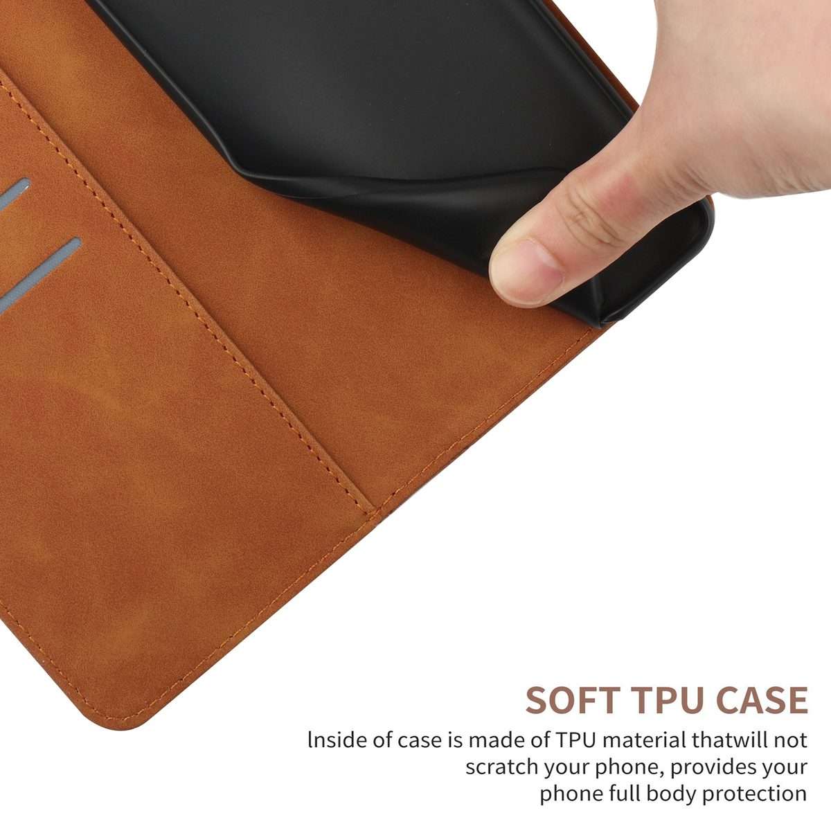 For Xiaomi 14 Pro Stitching Embossed Leather Phone Case(Brown)