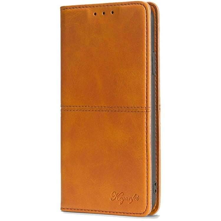 For Tecno Pova Slim 5G / Spark Slim 4G Cow Texture Magnetic Leather Phone Case(Light Brown)