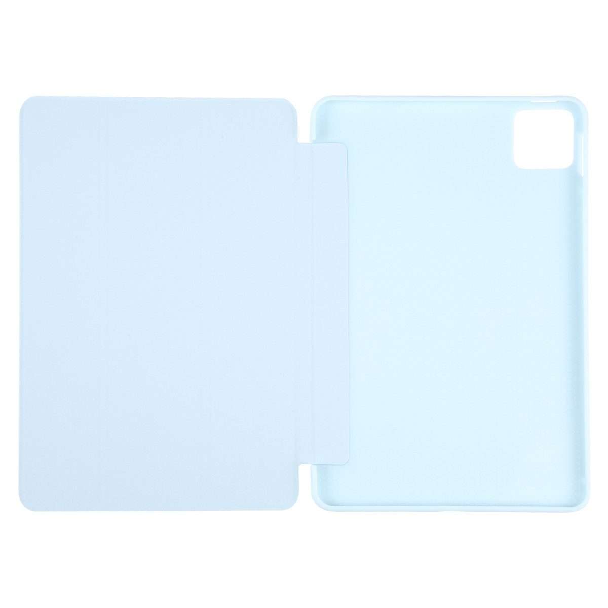 For Xiaomi Pad 7 / Pad 7 Pro Three-fold Holder Flip Tablet Leather Case(Sky Blue)