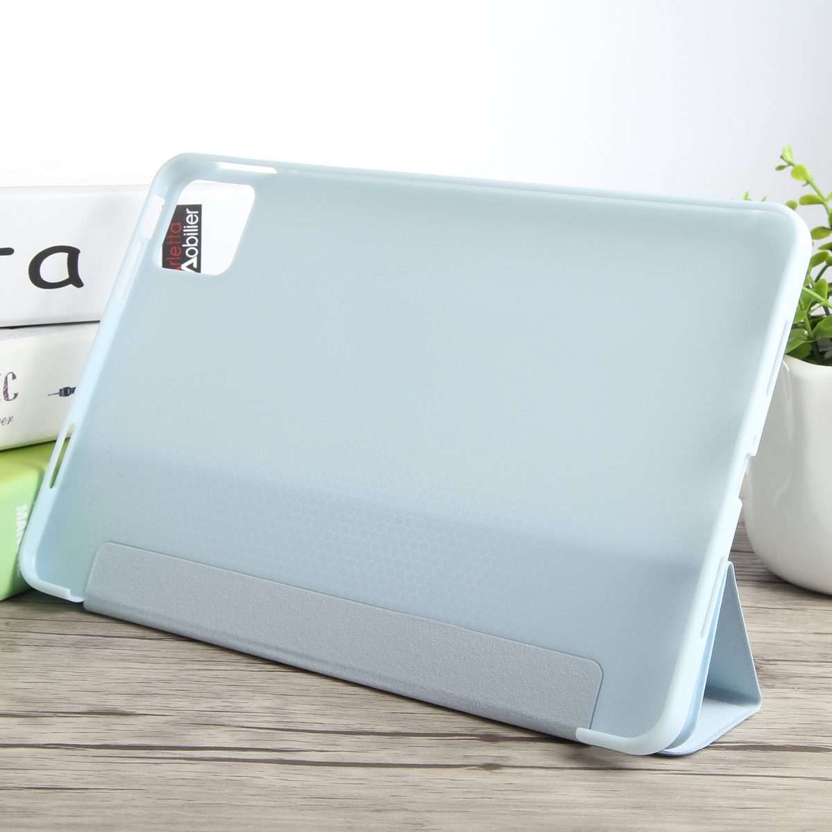 For Xiaomi Pad 7 / Pad 7 Pro Three-fold Holder Flip Tablet Leather Case(Sky Blue)
