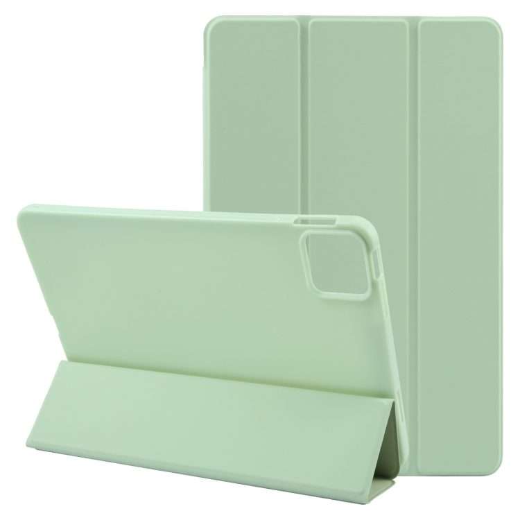 For Xiaomi Pad 7 / Pad 7 Pro Three-fold Holder Flip Tablet Leather Case(Mint Green)