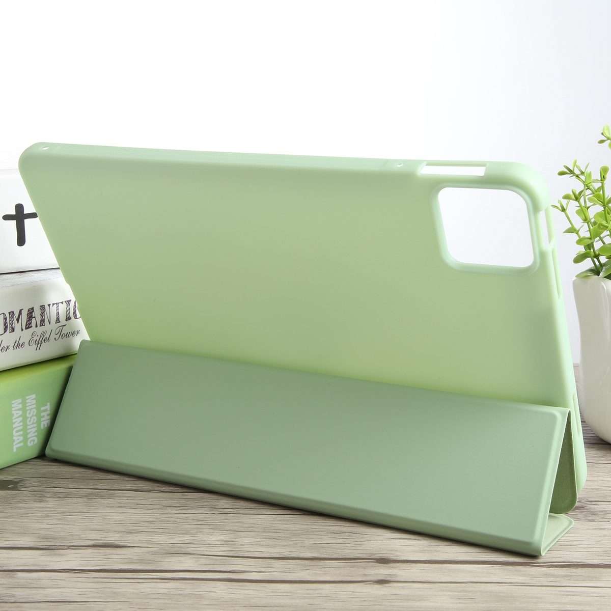For Xiaomi Pad 7 / Pad 7 Pro Three-fold Holder Flip Tablet Leather Case(Mint Green)