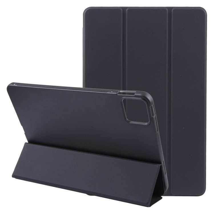 For Xiaomi Pad 7 / Pad 7 Pro Three-fold Holder Flip Tablet Leather Case(Black)