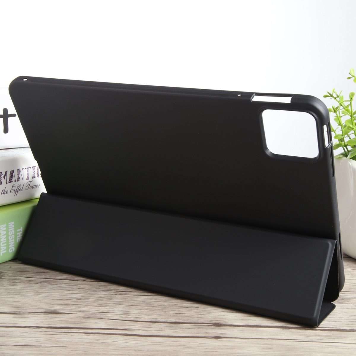 For Xiaomi Pad 7 / Pad 7 Pro Three-fold Holder Flip Tablet Leather Case(Black)