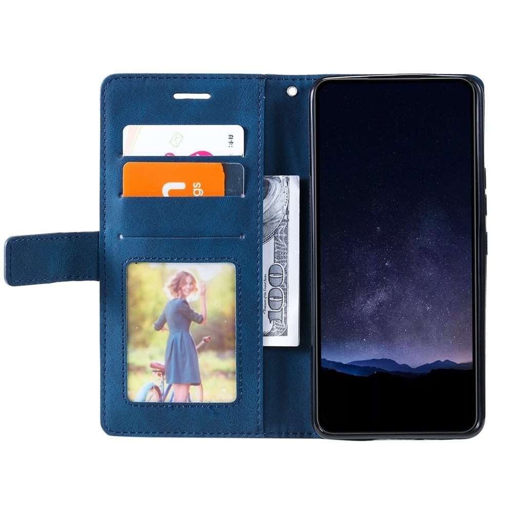 For Xiaomi 14 Pro Skin Feel Splicing Leather Phone Case(Blue)