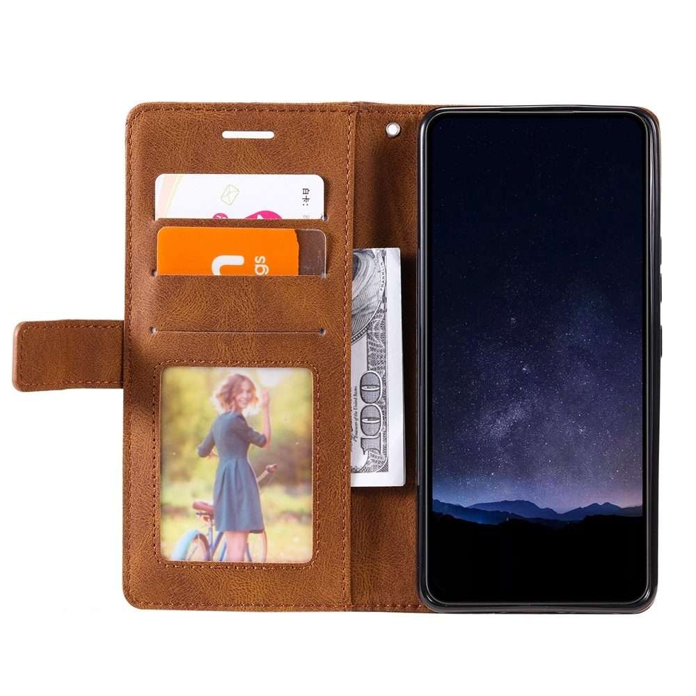 For Xiaomi 14 Pro Skin Feel Splicing Leather Phone Case(Brown)