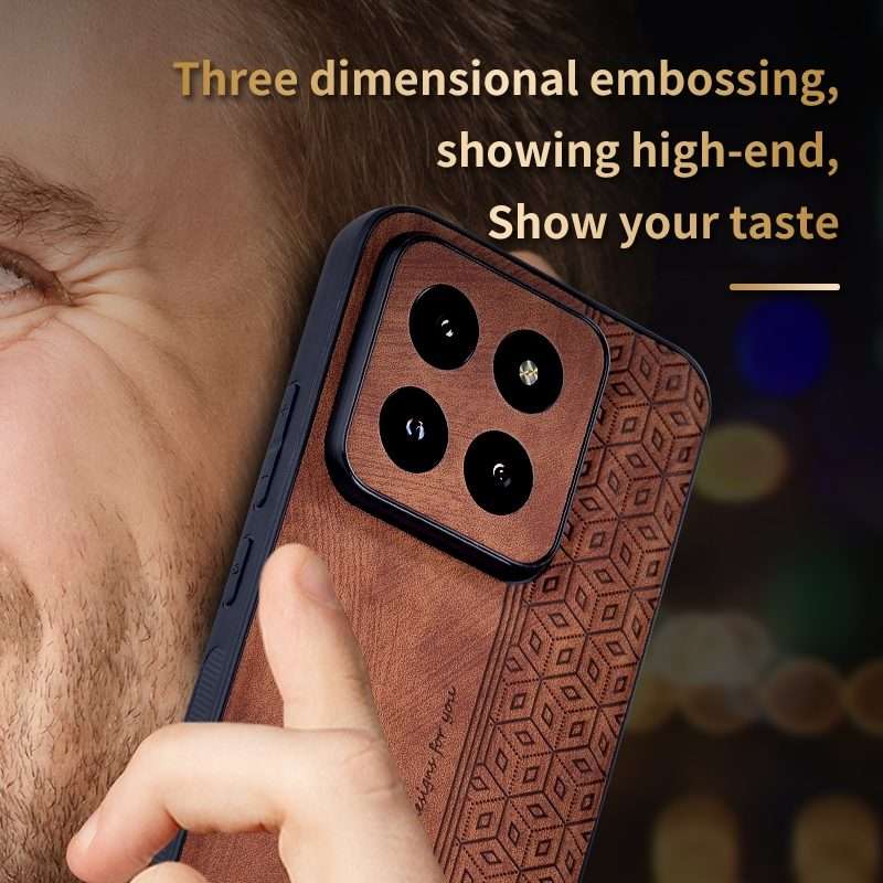 For Xiaomi 14 Pro AZNS 3D Embossed Skin Feel Phone Case(Black)