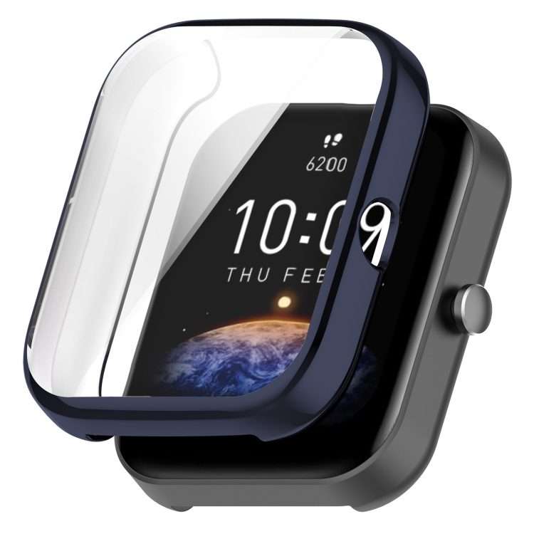 For Amazfit Bip 3 / Bip 3 Pro Universal Full Coverage TPU Electroplating Watch ... (Midnight Blue)