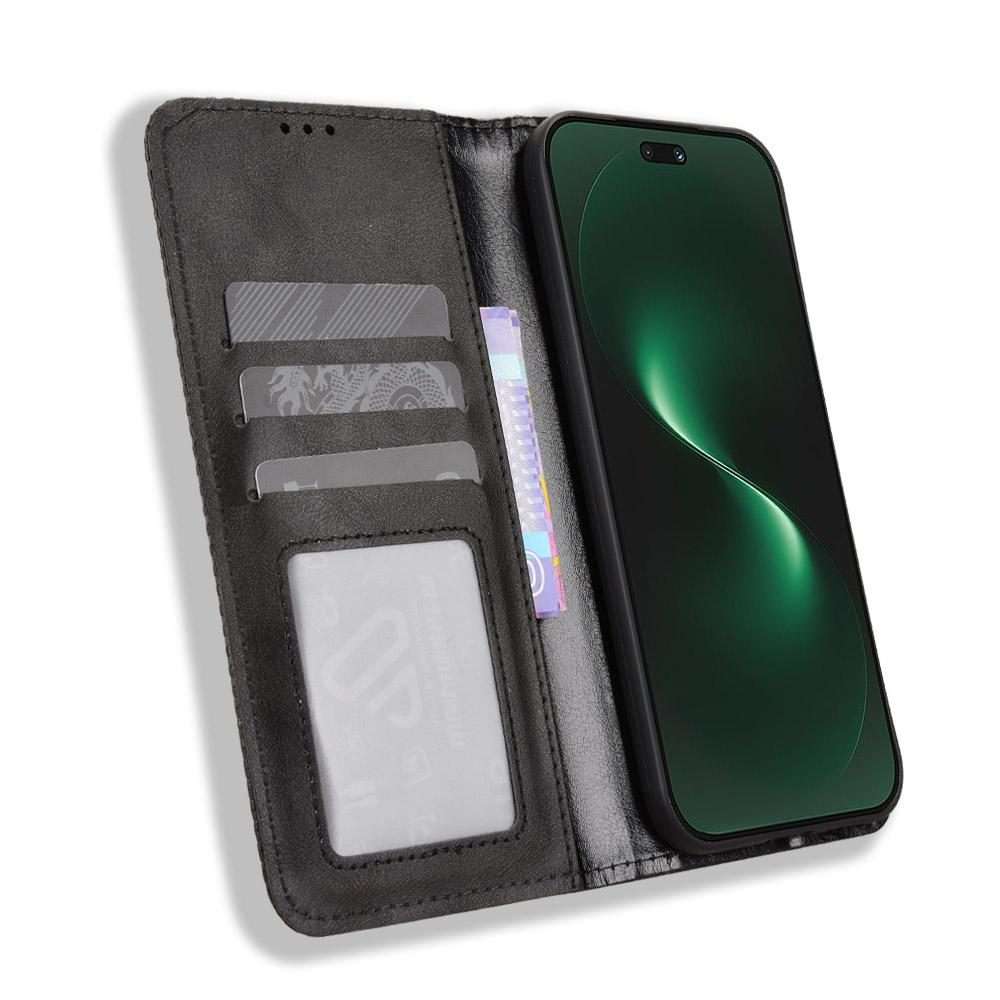 For Huawei nova 15 Pro / 15 Ultra Magnetic Buckle Retro Texture Leather Phone Case(Black)