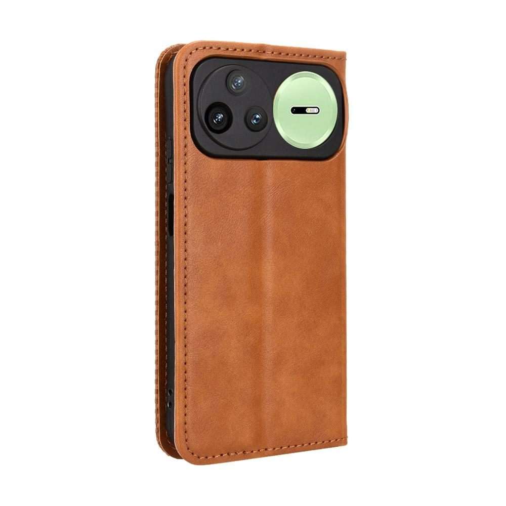For Huawei nova 15 Pro / 15 Ultra Magnetic Buckle Retro Texture Leather Phone Case(Brown)