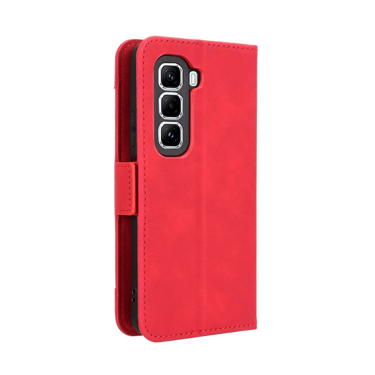 For Infinix Hot 50 Pro+ 4G Skin Feel Calf Texture Card Slots Leather Phone Case(Red)