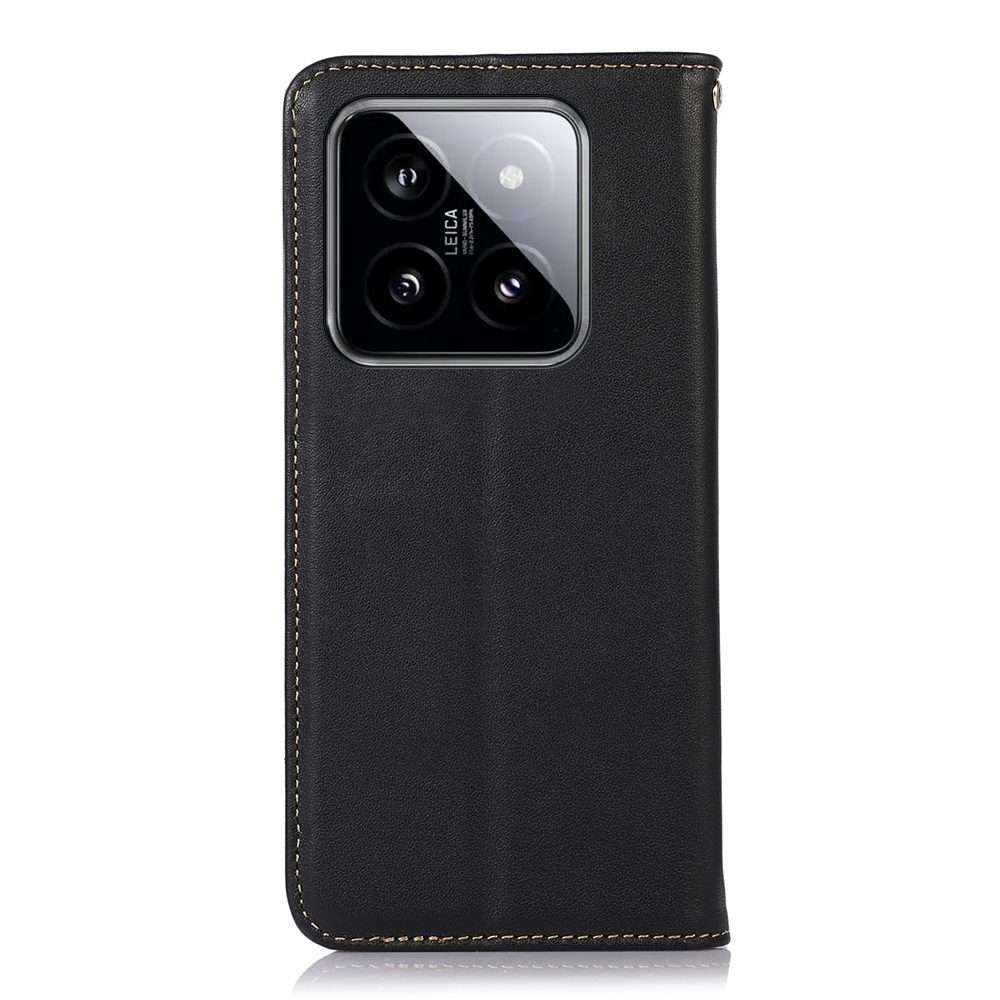For Xiaomi 14 Pro KHAZNEH Nappa Top Layer Cowhide Leather Phone Case(Black)