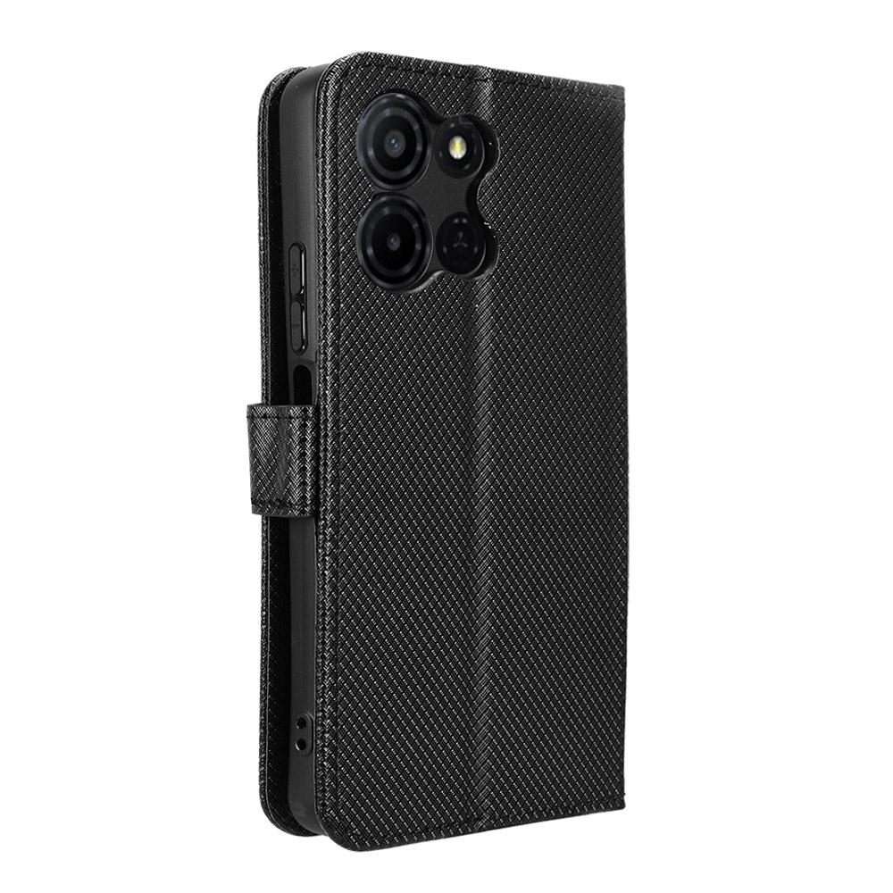 For TCL K32 5G / K33 5G Diamond Texture Leather Phone Case(Black)