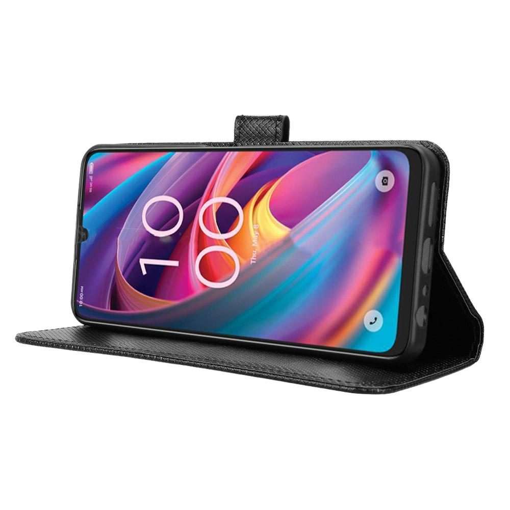 For TCL K32 5G / K33 5G Diamond Texture Leather Phone Case(Black)