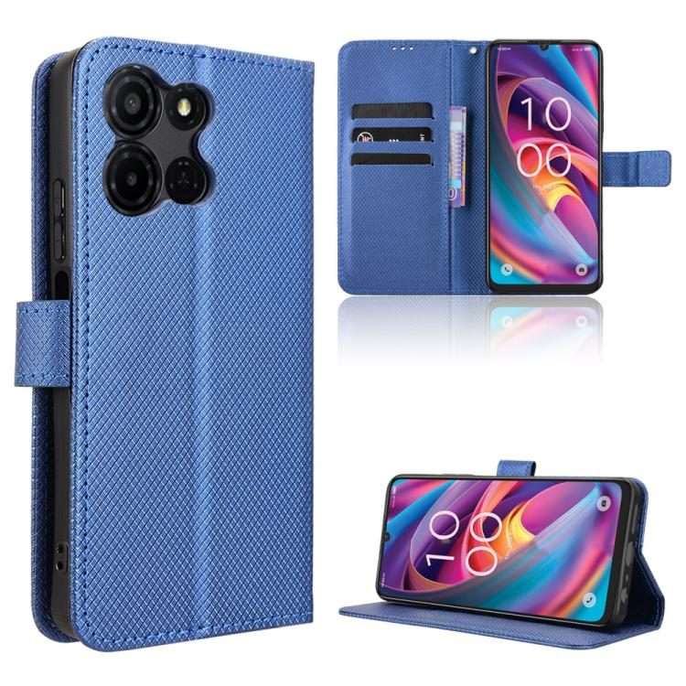 For TCL K32 5G / K33 5G Diamond Texture Leather Phone Case(Blue)