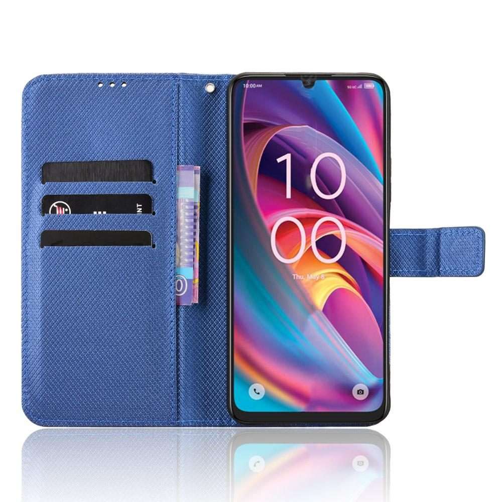 For TCL K32 5G / K33 5G Diamond Texture Leather Phone Case(Blue)