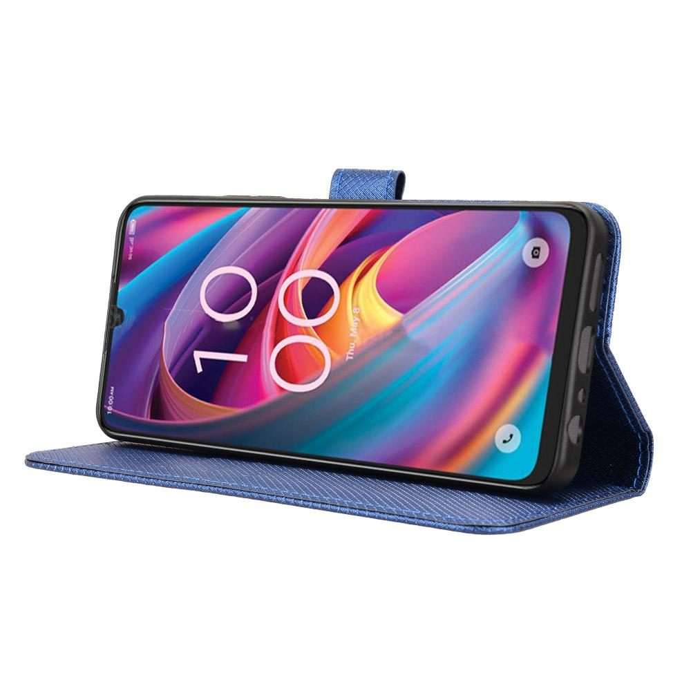 For TCL K32 5G / K33 5G Diamond Texture Leather Phone Case(Blue)