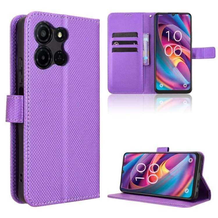For TCL K32 5G / K33 5G Diamond Texture Leather Phone Case(Purple)