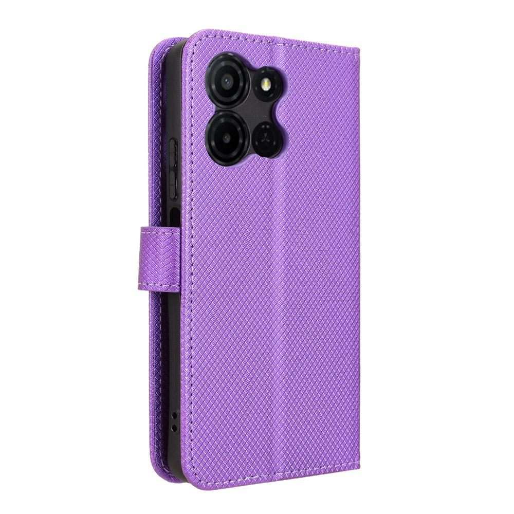 For TCL K32 5G / K33 5G Diamond Texture Leather Phone Case(Purple)