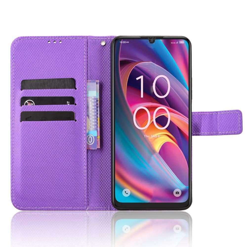 For TCL K32 5G / K33 5G Diamond Texture Leather Phone Case(Purple)