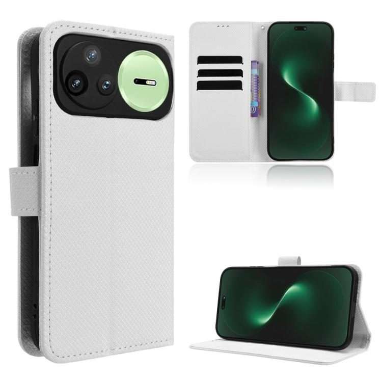 For Huawei nova 15 Pro / 15 Ultra Diamond Texture Leather Phone Case(White)